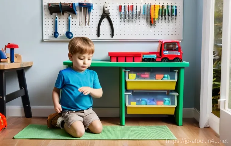 에어공구 사고 예방 가이드 - **Prompt: Diligent Pre-Operation Safety Check in a Professional Garage**
    A vibrant, dynamic phot...