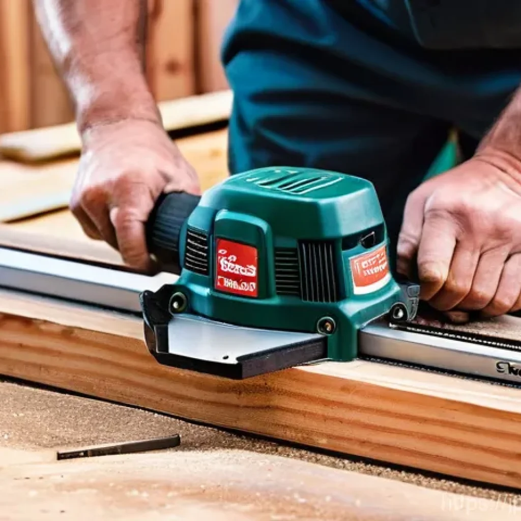 에어타카와 전동타카 차이 - **Prompt 1: The Power and Precision of an Air Tacker**
A skilled male carpenter, approximately 4...