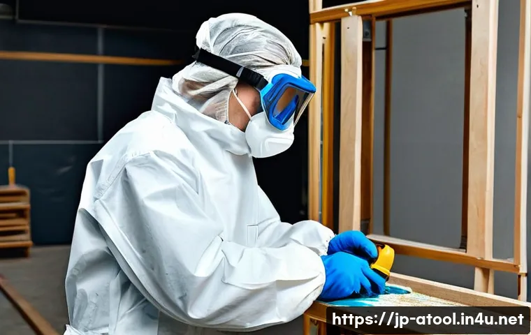 에어 스프레이건 사용법 - **Prompt 1: The Art of Spray Painting**
    A focused person, wearing protective goggles and a clean...