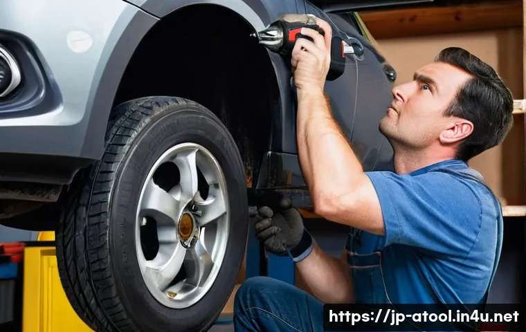 전문가 인터뷰   에어공구 선택법 - **A DIYer's Frustration with a Cheap Air Impact Wrench**: A man in his late 30s, dressed in a slight...