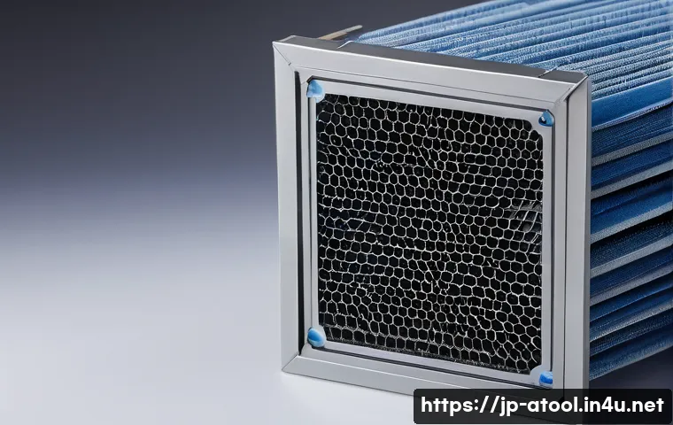 에어 공구 필터 종류 - A close-up, hyper-realistic image of a high-performance air tool filter assembly designed for Japane...