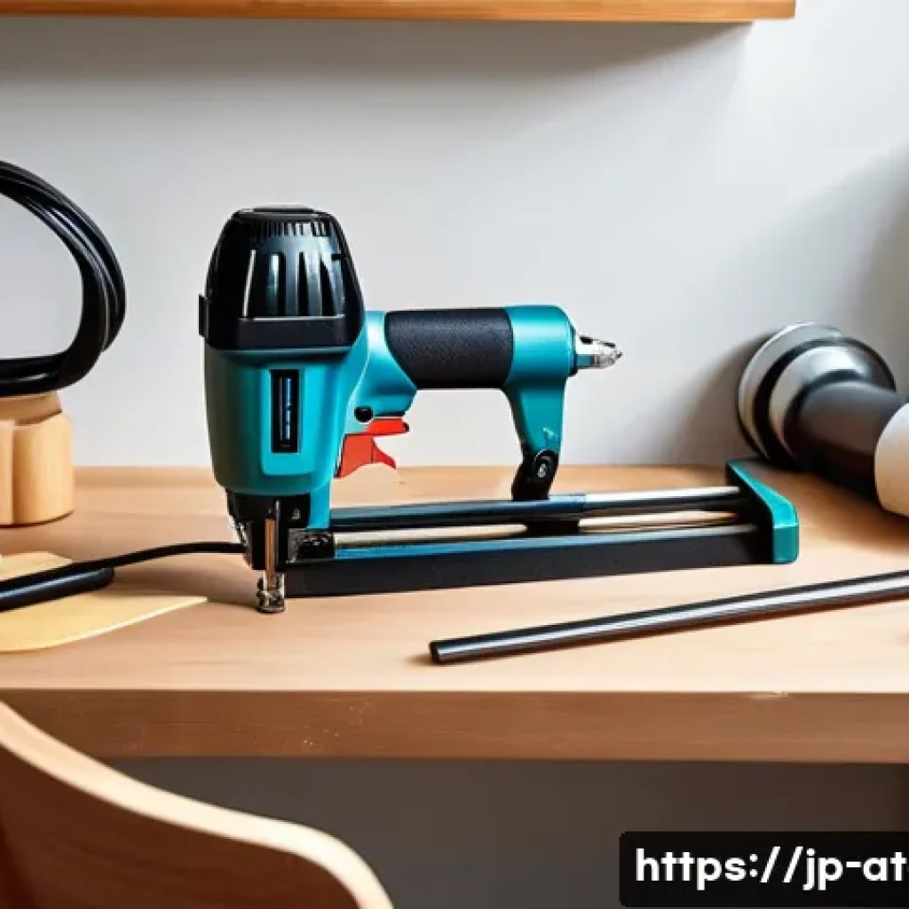 공업용 에어공구 추천 - A compact, lightweight pneumatic air tool designed for DIY home use, featuring ergonomic handles sui...