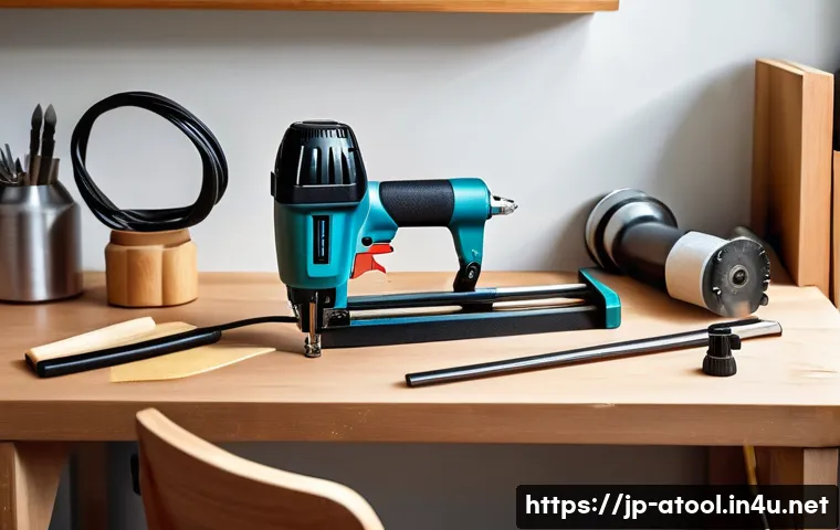 공업용 에어공구 추천 - A compact, lightweight pneumatic air tool designed for DIY home use, featuring ergonomic handles sui...